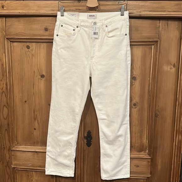 Agolde Riley High Rise Straight Crop Jeans - Picture 3 of 7